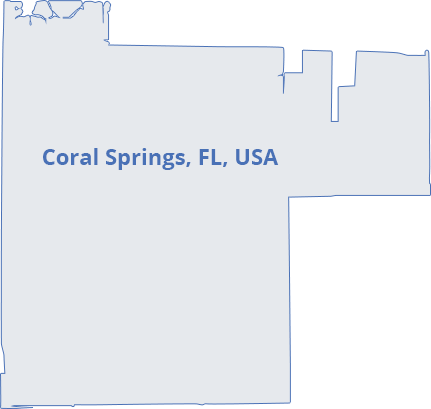 map-coral-springs-fl-usa