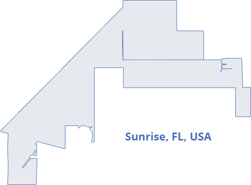map-sunrise-fl-usa