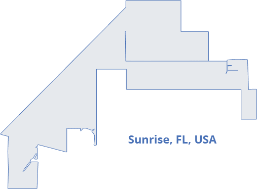 map-sunrise-fl-usa