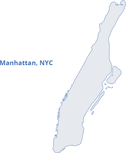 manhattan cleaning service service map