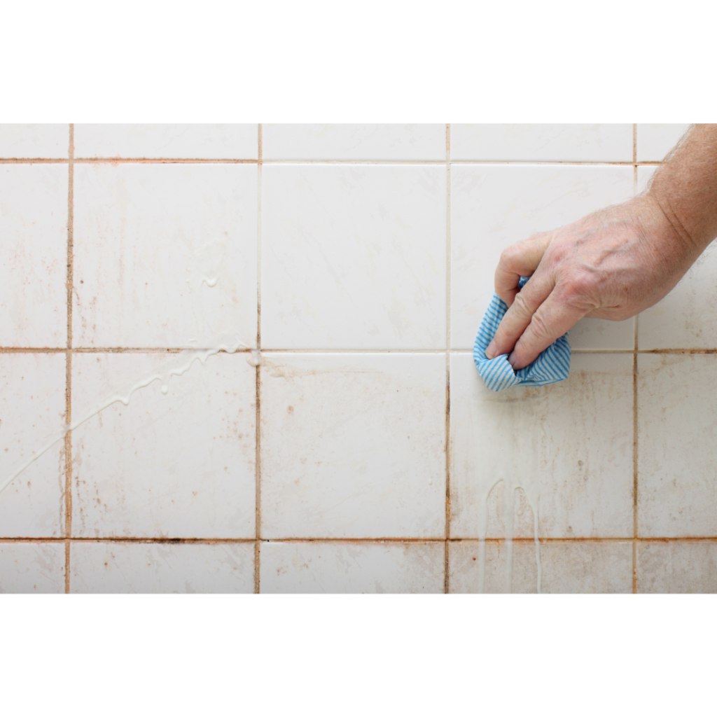 Shower tile cleaning